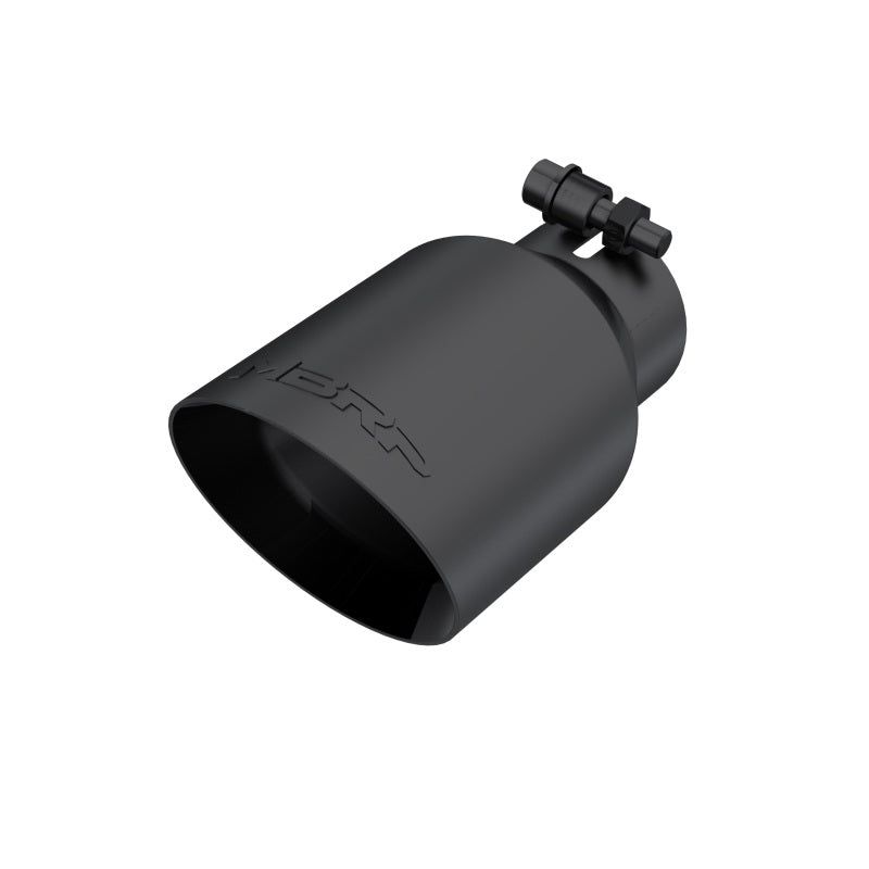 MBRP Universal 4in OD Dual Wall Angled 2.5in Inlet 8in Lgth Exhaust Tip - Black-Tips-MBRP-MBRPT5123BLK-SMINKpower Performance Parts