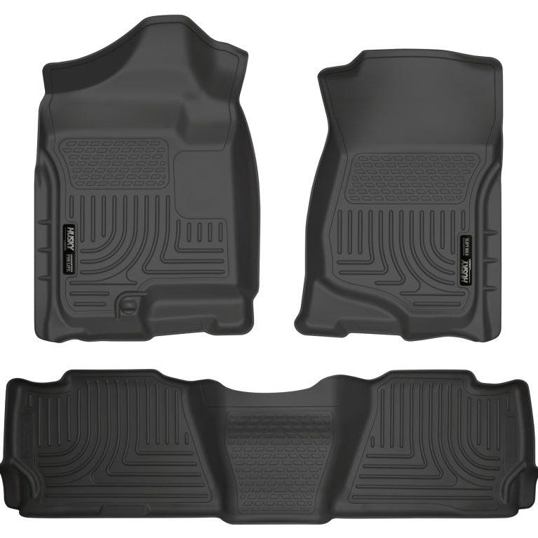 Husky Liners 07-13 GM Escalade/Suburban/Yukon WeatherBeater Black Front & 2nd Seat Floor Liners-Floor Mats - Rubber-Husky Liners-HSL98251-SMINKpower Performance Parts