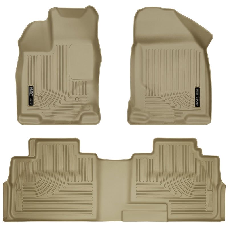 Husky Liners 07-13 Ford Edge / 07-13 Lincoln MKX Weatherbeater Tan Front & 2nd Seat Floor Liners-Floor Mats - Rubber-Husky Liners-HSL99763-SMINKpower Performance Parts