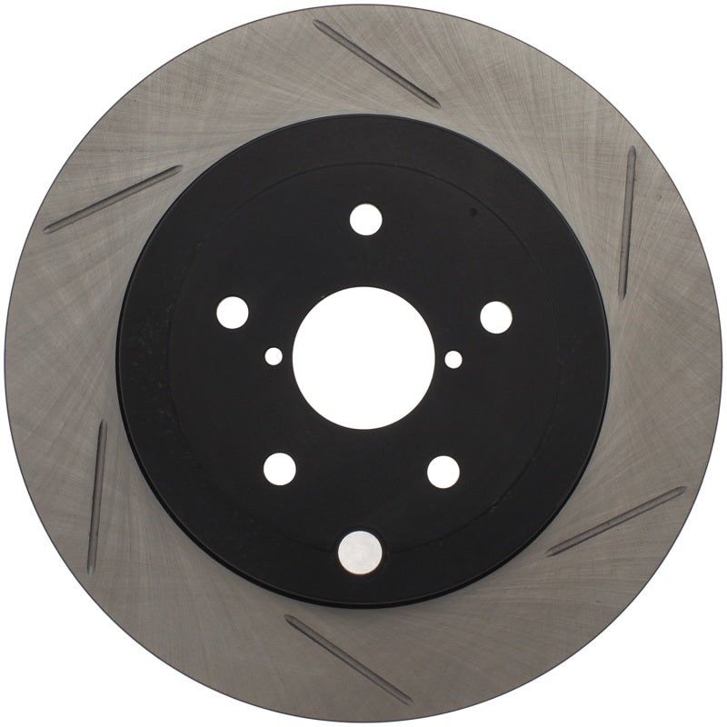 StopTech Power Slot 08-10 Subaru Impreza STi Rear Left Slotted Rotor-Brake Rotors - Slotted-Stoptech-STO126.47030SL-SMINKpower Performance Parts