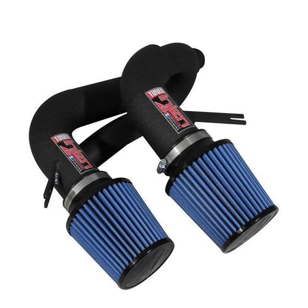 Injen 08-09 535i E60 3.0L L6 Twin intake & AMSOIL Filters Wrinkle Black Short Ram Intake - SMINKpower Performance Parts INJSP1130WB Injen