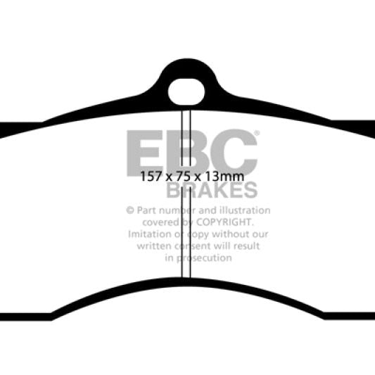 EBC 68-69 Chevrolet Camaro (1st Gen) 4.9 Yellowstuff Front Brake Pads - SMINKpower Performance Parts EBCDP41155R EBC
