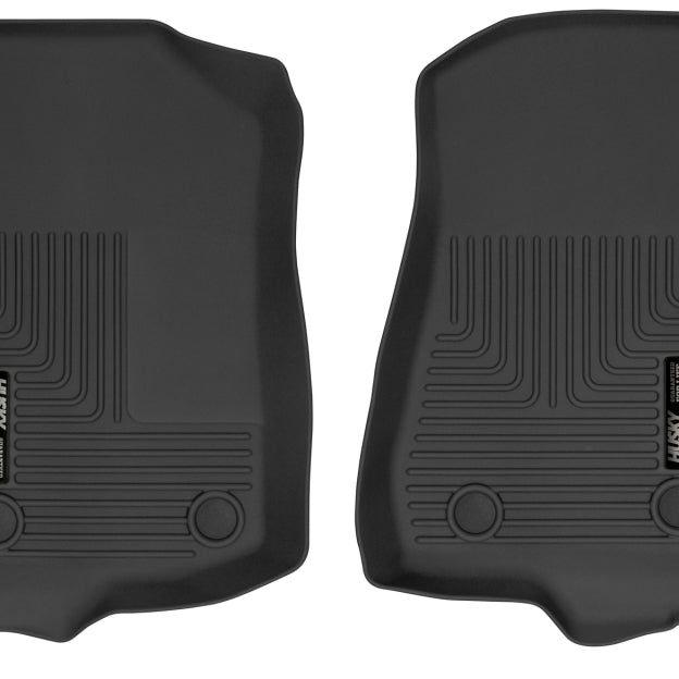 Husky Liners 19-24 Jeep Wrangler JL/JLU X-Act Contour Black Front Floor Liners-Floor Mats - Rubber-Husky Liners-HSL54531-SMINKpower Performance Parts