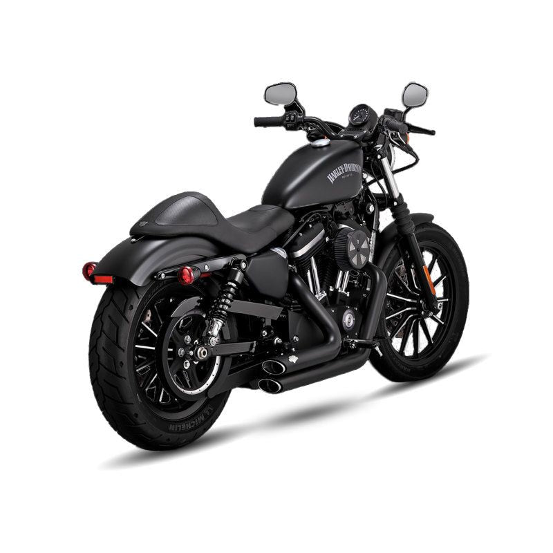 Vance & Hines 18-22 Harley Davidson Softail Shortshots Staggered PCX Full System Exhaust - Black - SMINKpower Performance Parts VAH47333 Vance and Hines