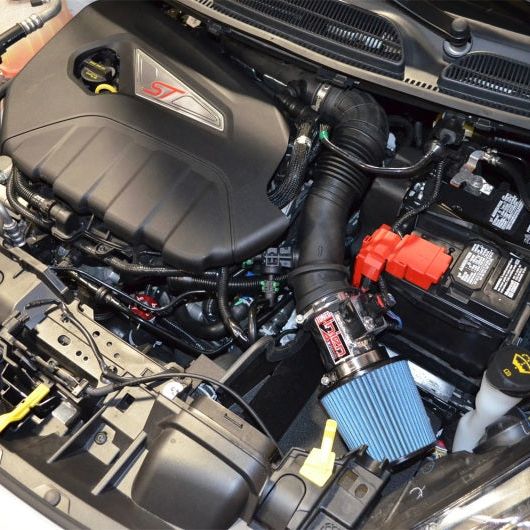 Injen 16-19 Ford Fiesta ST 1.6L Turbo 4Cyl Wrinkle Black Short Ram Intake w/MR Tech - SMINKpower Performance Parts INJSP9018WB Injen