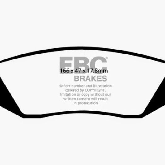 EBC 06-09 Chrysler Aspen 4.7 Greenstuff Rear Brake Pads-Brake Pads - Performance-EBC-EBCDP61639-SMINKpower Performance Parts