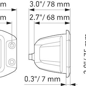 Hella Universal Black Magic 3.2in L.E.D. Cube Kit - Flood Beam (Flush Mount) - SMINKpower Performance Parts HELLA358176831 Hella