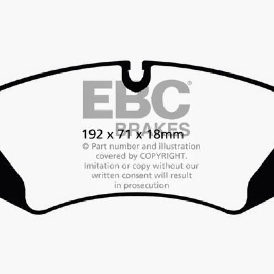 EBC 14+ Land Rover LR4 3.0 Supercharged Yellowstuff Front Brake Pads-Brake Pads - Performance-EBC-EBCDP42123R-SMINKpower Performance Parts