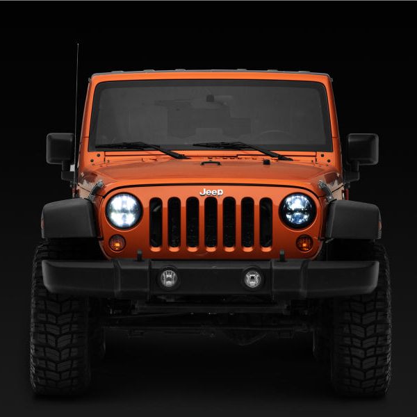 Raxiom 97-18 Jeep Wrangler TJ/JK Axial Series LED Headlights- Black Housing (Clear Lens) - SMINKpower Performance Parts RAXJ108039 Raxiom