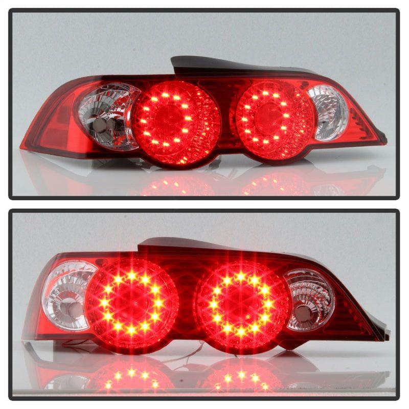 Spyder Acura RSX 02-04 LED Tail Lights Red Clear ALT-YD-ARSX02-LED-RC - SMINKpower Performance Parts SPY5000385 SPYDER