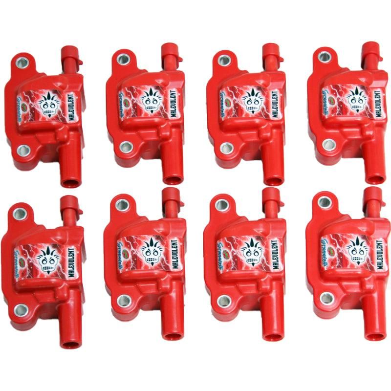 Granatelli 05-17 GM LS LS1/LS2/LS3/LS4/LS5/LS6/LS7/LS9/LSA Malevolent Coil Packs - Red (Set of 8) - SMINKpower Performance Parts GMS28-0513-CPRM Granatelli Motor Sports