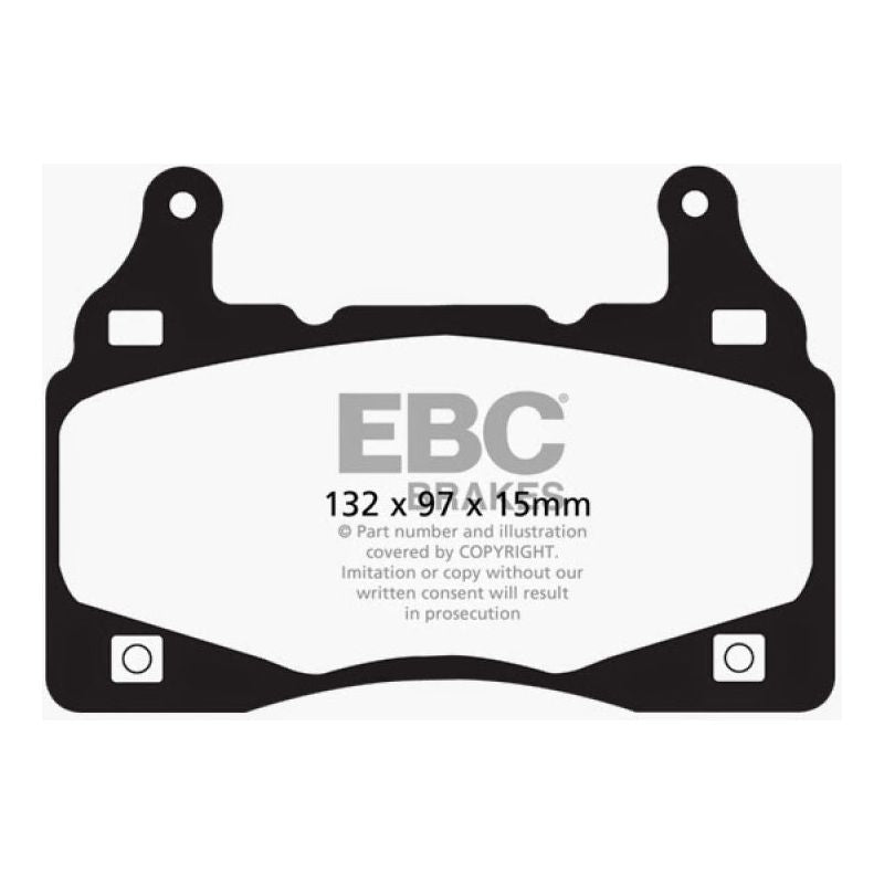 EBC 11-15 Chevrolet Camaro (5th Gen) 6.2 Yellowstuff Front Brake Pads-Brake Pads - Performance-EBC-EBCDP41895R-SMINKpower Performance Parts