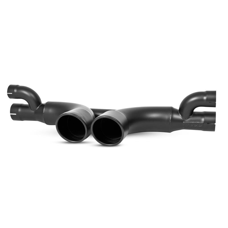 MBRP 14-19 Porsche GT3/GT3RS 3in Center Muffler Bypass 4in Tips - Black Coated-Catback-MBRP-MBRPS7607BLK-SMINKpower Performance Parts