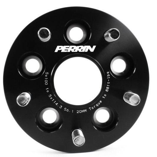 Perrin Wheel Adapter 20mm Bolt-On Type 5x100 to 5x114.3 w/ 56mm Hub (Set of 2)-Wheel Spacers & Adapters-Perrin Performance-PERPSP-WHL-220BK-SMINKpower Performance Parts