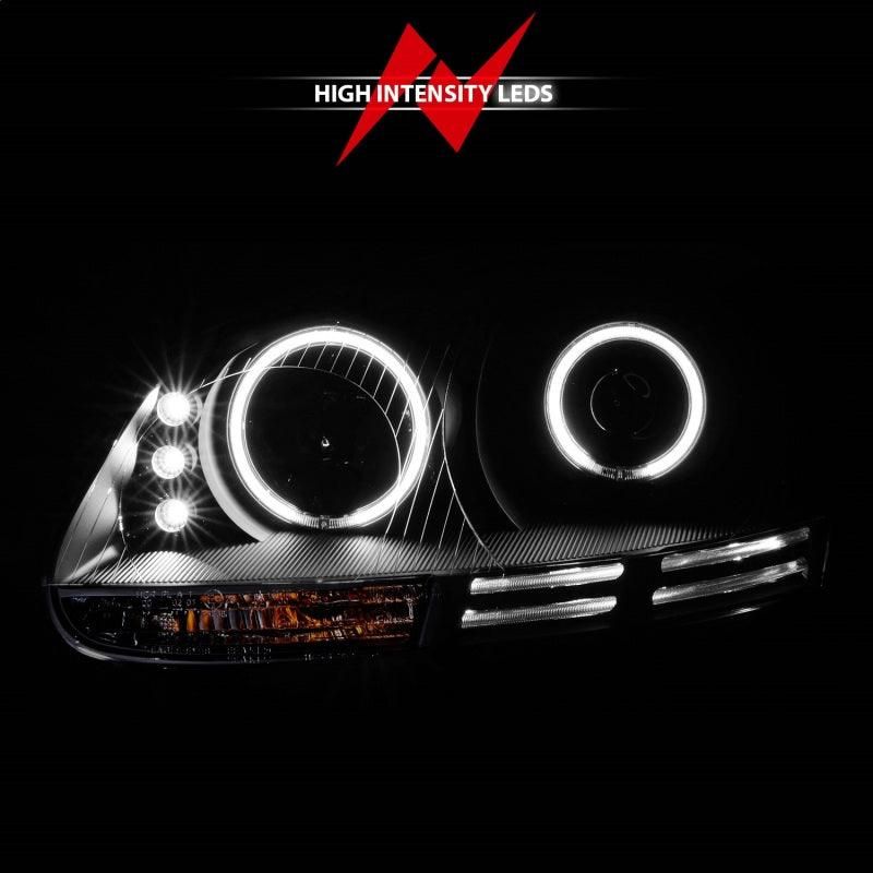 ANZO 2006-2009 Volkswagen Rabbit Projector Headlights w/ Halo Black (CCFL) - SMINKpower Performance Parts ANZ121345 ANZO