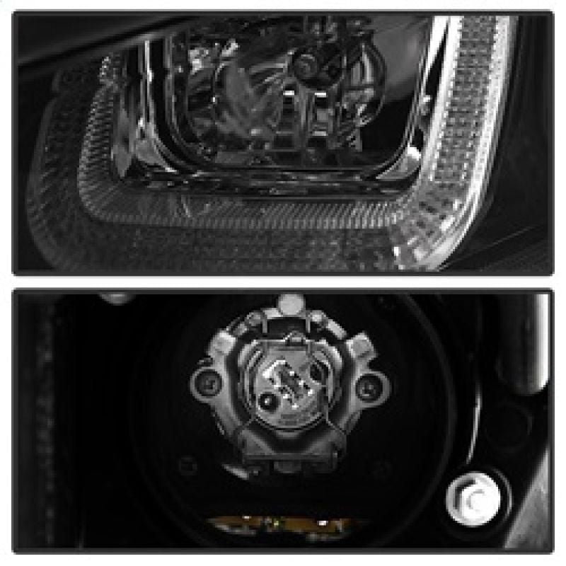 Spyder Volkswagen Golf VII 14-16 Projector Headlights DRL LED Blk Stripe Blk PRO-YD-VG15-BLK-DRL-BK - SMINKpower Performance Parts SPY5080578 SPYDER
