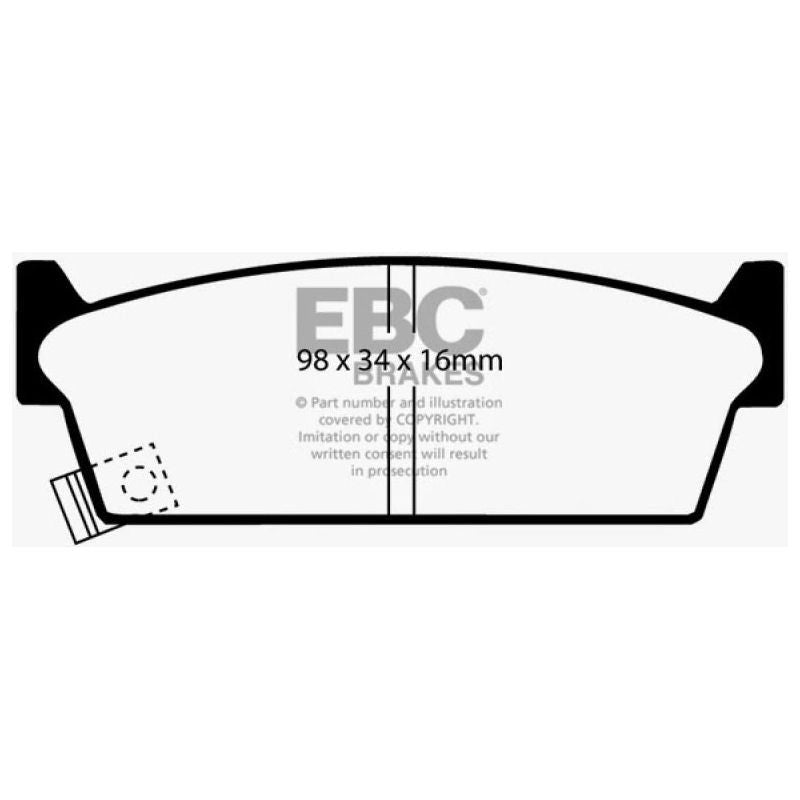 EBC 90-93 Infiniti M30 3.0 Redstuff Rear Brake Pads-Brake Pads - Performance-EBC-EBCDP3686/2C-SMINKpower Performance Parts