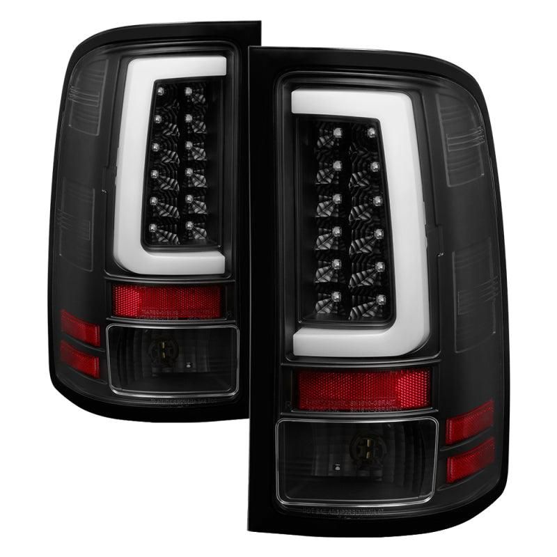 Spyder 07-13 GMC Sierra 1500 V2 Light Bar LED Tail Lights - Black (ALT-YD-GS07V2-LBLED-BK) - SMINKpower Performance Parts SPY5084743 SPYDER