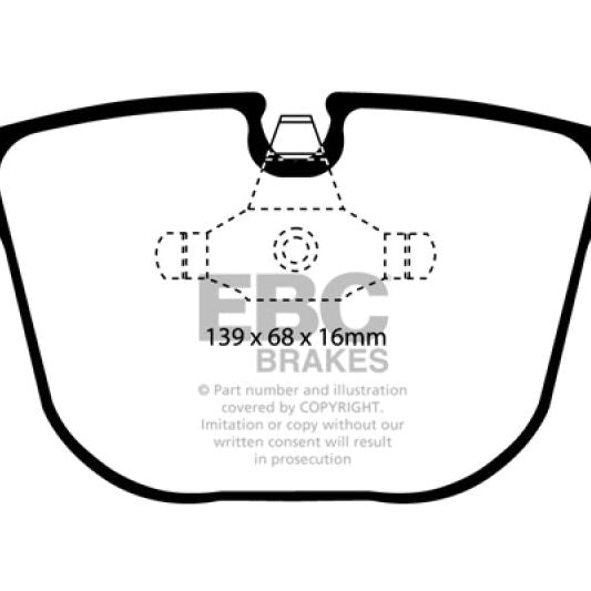 EBC 08-10 BMW M3 4.0 (E90) Redstuff Rear Brake Pads-Brake Pads - Performance-EBC-EBCDP31451C-SMINKpower Performance Parts