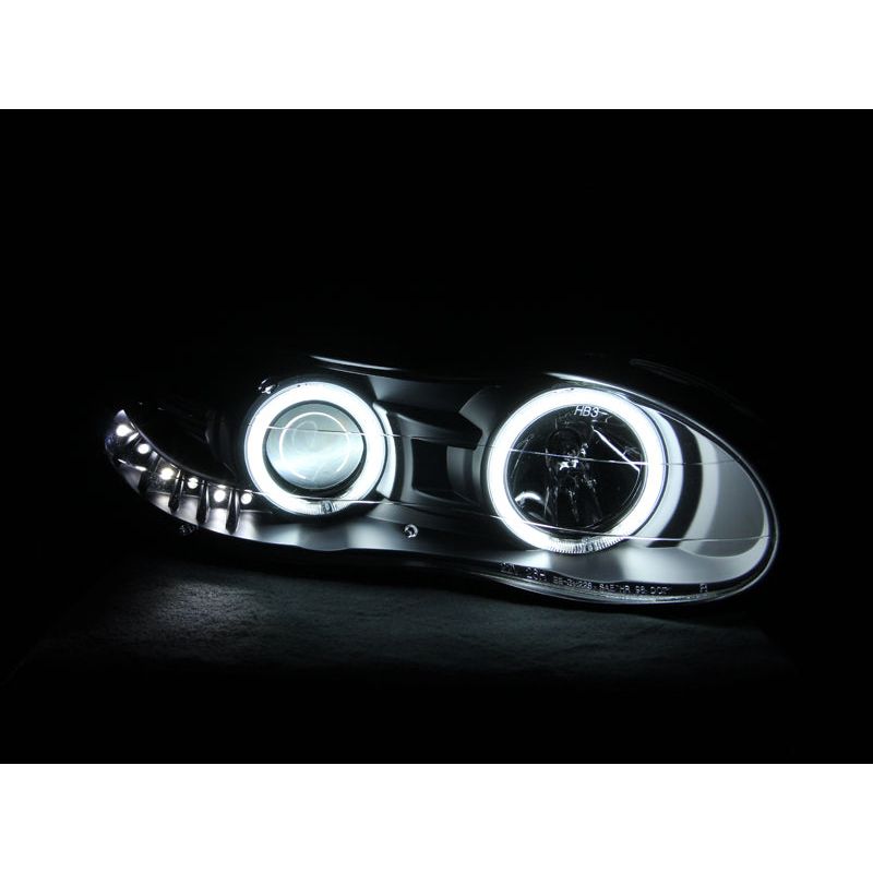 ANZO 1998-2002 Chevrolet Camaro Projector Headlights w/ Halo Black-Headlights-ANZO-ANZ121160-SMINKpower Performance Parts