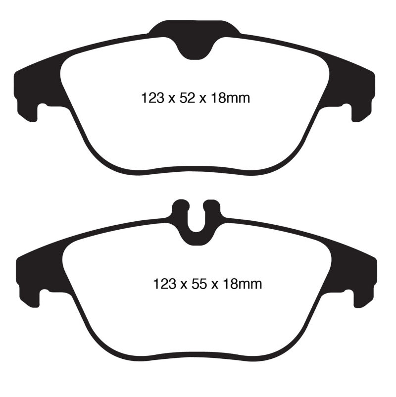 EBC 12-14 Mercedes-Benz C250 (W204) 1.8 Turbo Yellowstuff Rear Brake Pads-Brake Pads - Performance-EBC-EBCDP41990R-SMINKpower Performance Parts