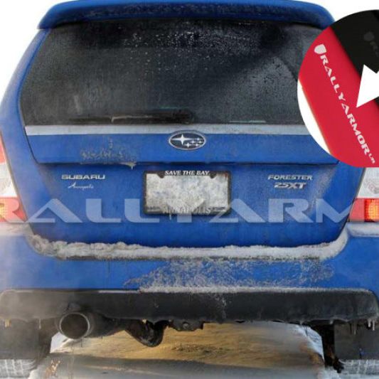 Rally Armor 03-08 Subaru Forester Red UR Mud Flap w/ White Logo-Mud Flaps-Rally Armor-RALMF5-UR-RD/WH-SMINKpower Performance Parts