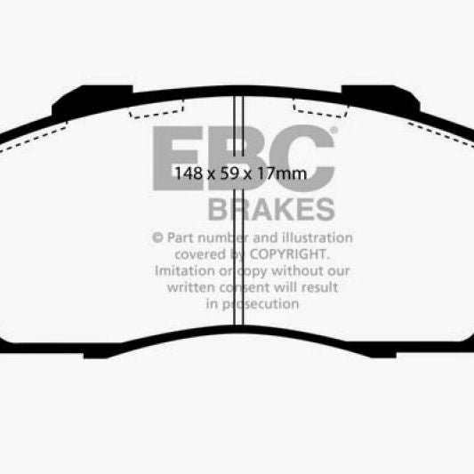 EBC 97 Acura CL 3.0 Yellowstuff Front Brake Pads-Brake Pads - Performance-EBC-EBCDP4872R-SMINKpower Performance Parts