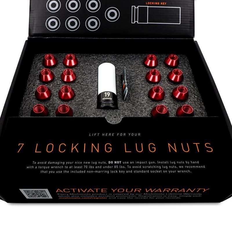 Mishimoto Aluminum Locking Lug Nuts 1/2 X 20 23pc Set Black - SMINKpower Performance Parts MISMMLG-1220-23LBK Mishimoto