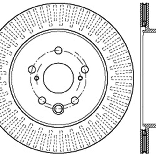 StopTech 13-14 Lexus GS300/350/400/430 Slotted Sport Rear Left Brake Rotor-Brake Rotors - Slotted-Stoptech-STO126.44189SL-SMINKpower Performance Parts