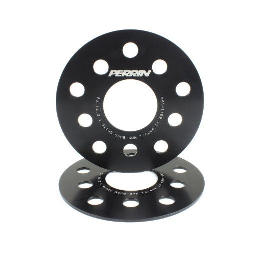 Perrin Subaru 5x114.3/5x100 3mm Slip-On Wheel Spacers - w/ 56mm Hubs (No Studs) - SMINKpower Performance Parts PERPSP-WHL-103BK Perrin Performance