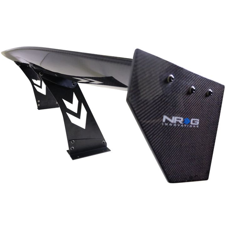 NRG Carbon Fiber Spoiler - Universal (69in.) w/NRG Logo / Stand Cut Out / Large Side Plate-Spoilers-NRG-NRGCARB-A691NRG-SMINKpower Performance Parts