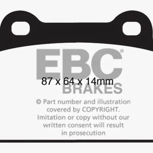 EBC 08-16 Mitsubishi Lancer Evo 10 2.0 Turbo (1 piece rotor) Redstuff Rear Brake Pads-Brake Pads - Performance-EBC-EBCDP31985C-SMINKpower Performance Parts