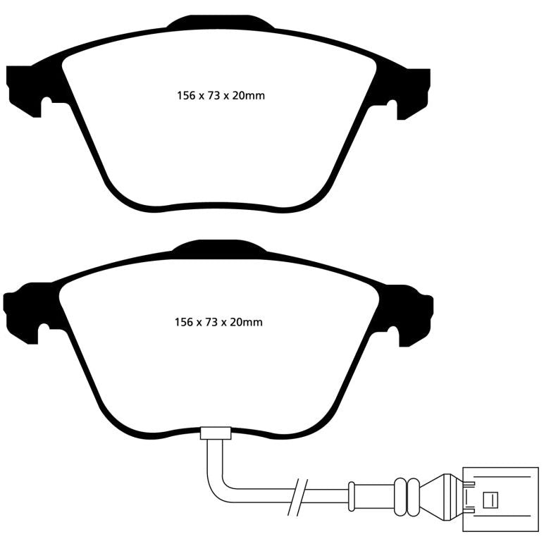 EBC 08-11 Volkswagen CC 3.6 Yellowstuff Front Brake Pads-Brake Pads - Performance-EBC-EBCDP41594R-SMINKpower Performance Parts