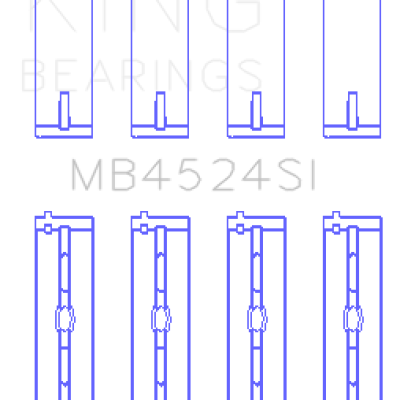 King Bearings Nissan VR38DETT VQ35HR VQ37HR Performance Crankshaft Main Bearings (Size +0.25) - SMINKpower Performance Parts KINGMB4524SI0.25 King Engine Bearings