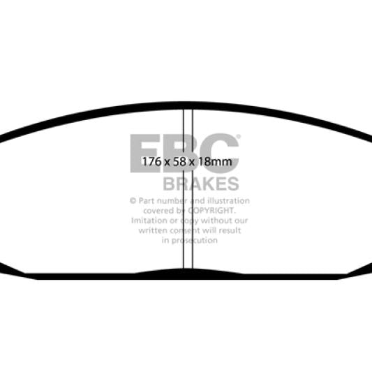 EBC 05-10 Jeep Commander 3.7 Greenstuff Front Brake Pads-Brake Pads - Performance-EBC-EBCDP61732-SMINKpower Performance Parts