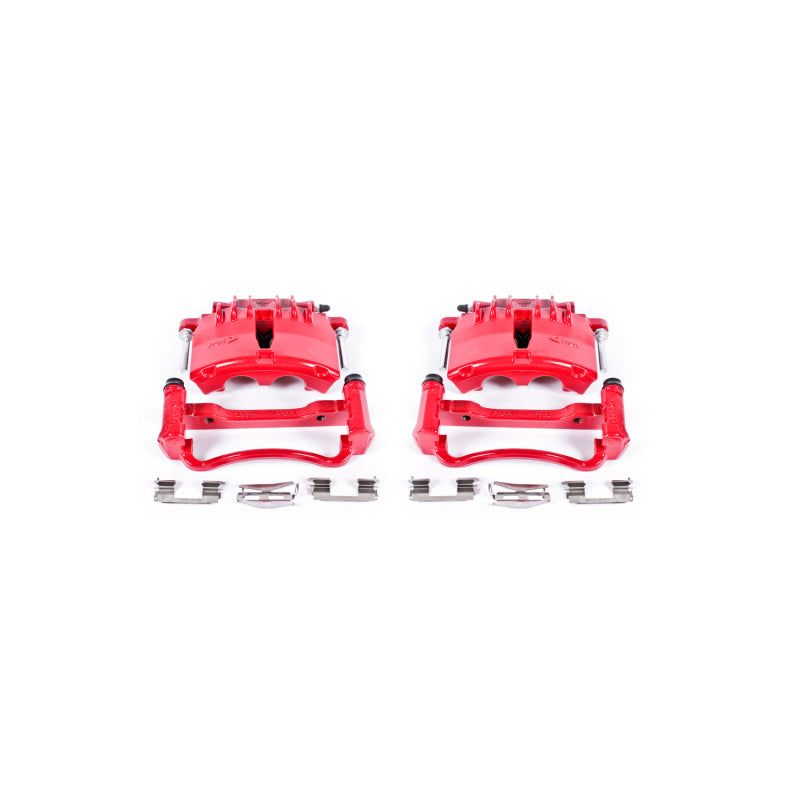 Power Stop 99-02 Ford Mustang Front Red Calipers w/Brackets - Pair-Brake Calipers - Perf-PowerStop-PSBS4722-SMINKpower Performance Parts