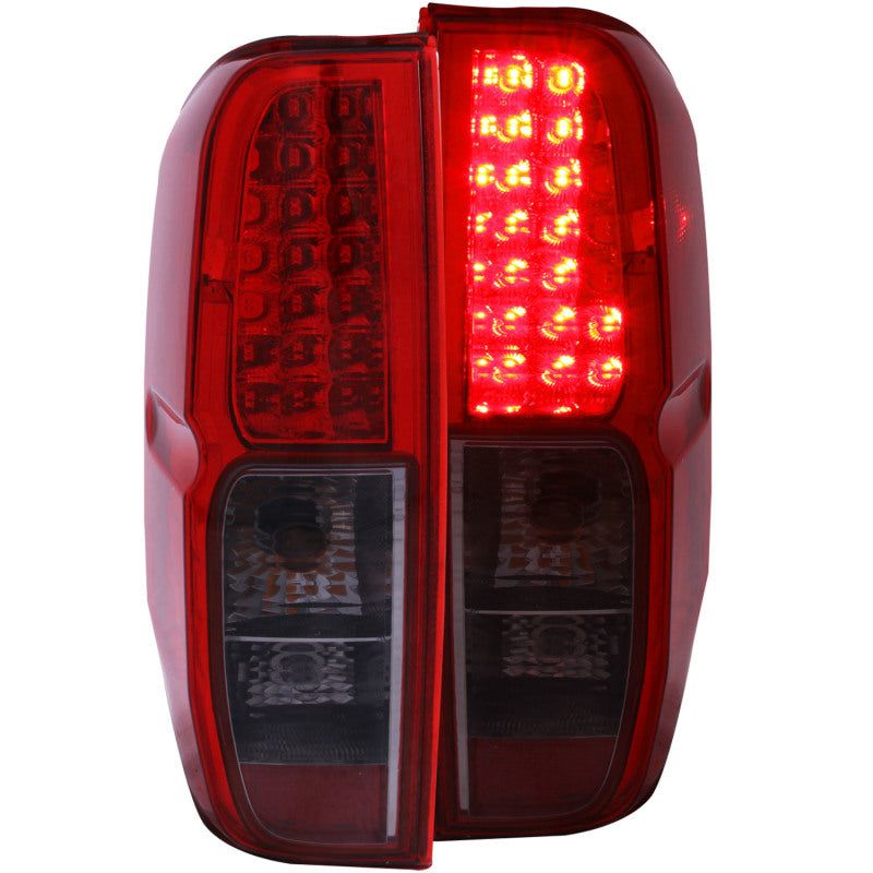 ANZO 2005-2008 Nissan Frontier LED Taillights Red/Smoke-Tail Lights-ANZO-ANZ311174-SMINKpower Performance Parts