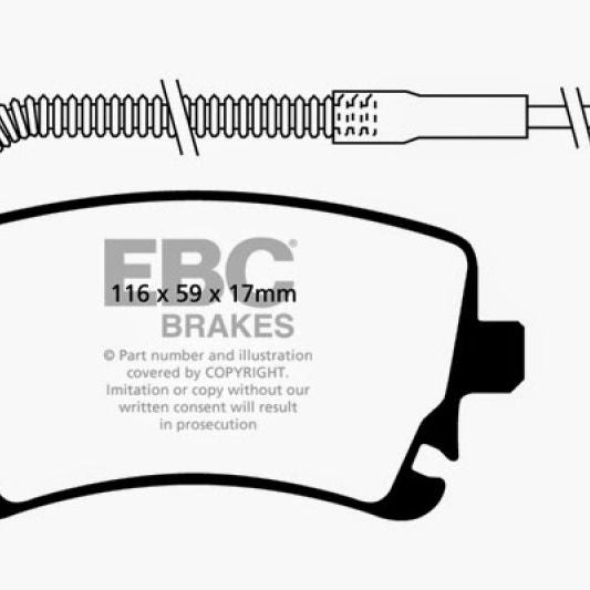 EBC 09-11 Audi A6 Quattro 3.0 Supercharged Redstuff Rear Brake Pads-Brake Pads - Performance-EBC-EBCDP31470C-SMINKpower Performance Parts