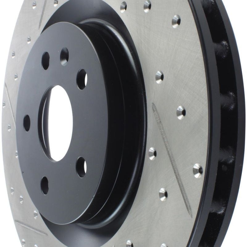 StopTech Slotted & Drilled Sport Brake Rotor-Brake Rotors - Slot & Drilled-Stoptech-STO127.62124R-SMINKpower Performance Parts