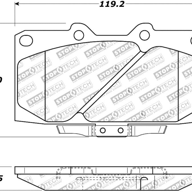 StopTech 89-96 Nissan 300ZX Street Performance Front Brake Pads-Brake Pads - OE-Stoptech-STO308.06470-SMINKpower Performance Parts