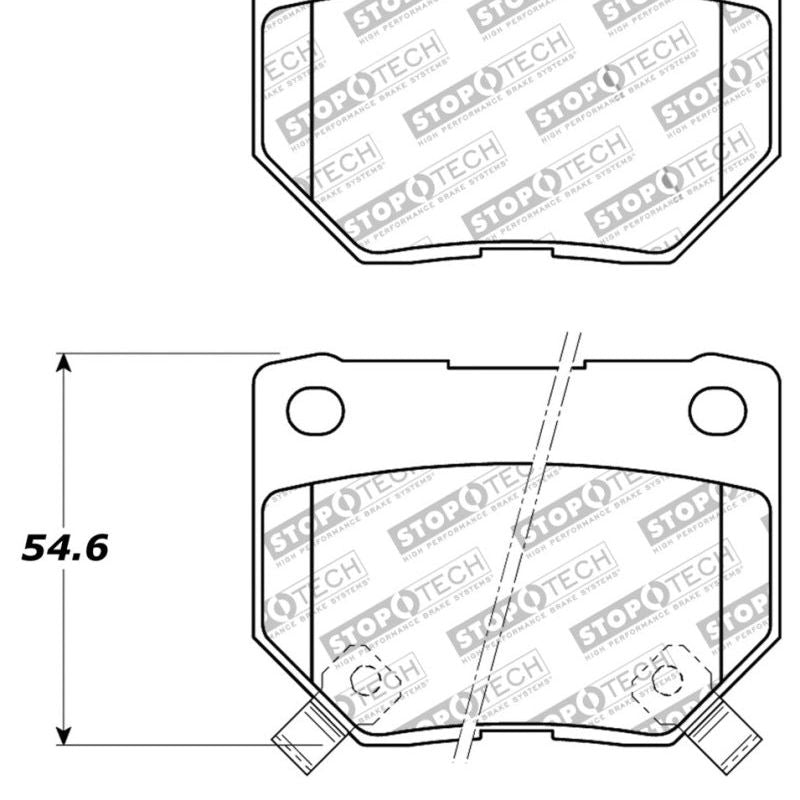 StopTech Performance 06-07 Subaru Impreza WRX (Exc STi) Rear Brake Pads-Brake Pads - Performance-Stoptech-STO309.04611-SMINKpower Performance Parts