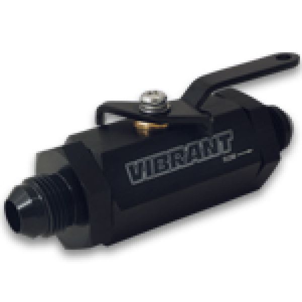 Vibrant -4AN to -4AN Male Shut Off Valve - Black - SMINKpower Performance Parts VIB16744 Vibrant