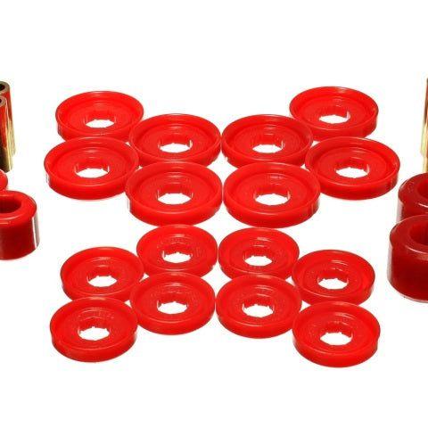 Energy Suspension 03-09 Dodge RAM 1500/2500/3500 Pickup Red Front End Control Arm Bushing Set-Bushing Kits-Energy Suspension-ENG5.3142R-SMINKpower Performance Parts