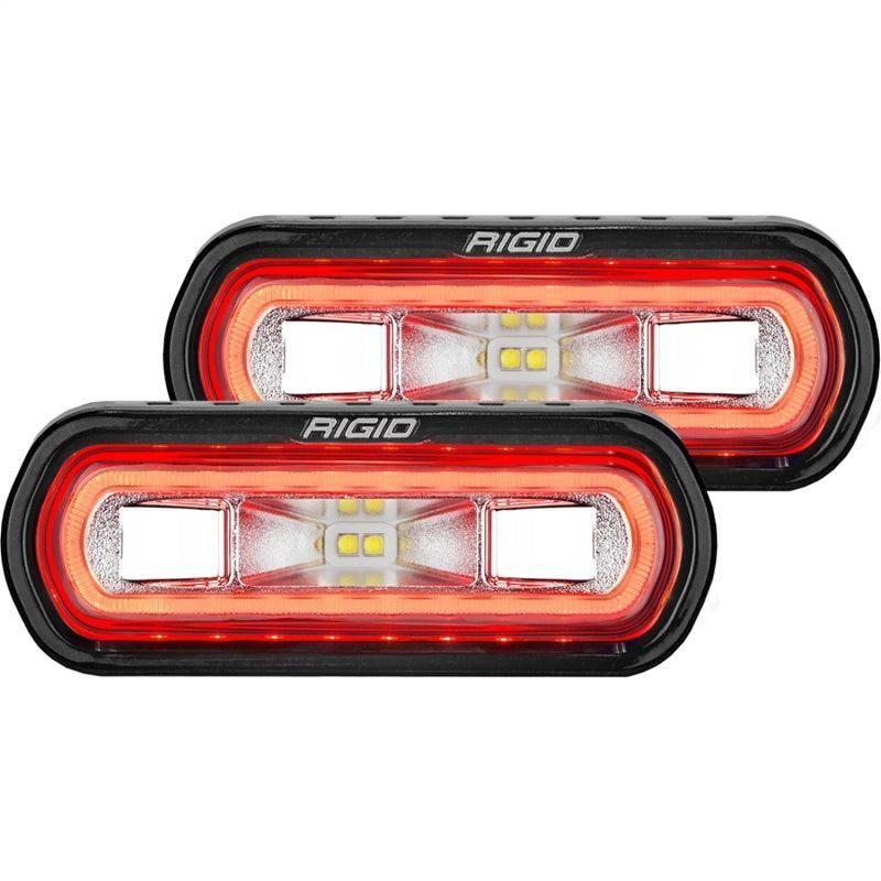 Rigid Industries SR-L Series Surface Mount LED Spreader Pair w/ Red Halo - Universal - SMINKpower Performance Parts RIG53122 Rigid Industries