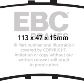 EBC 05-10 Honda Odyssey 3.5 Greenstuff Rear Brake Pads (For 11.7in. Rotors)-Brake Pads - Performance-EBC-EBCDP61744-SMINKpower Performance Parts