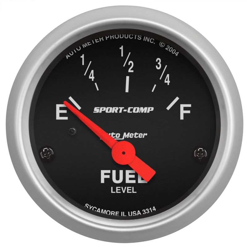 Autometer Sport Comp 52mm Short Sweep Electronic Fuel Level Gauge-Gauges-AutoMeter-ATM3314-SMINKpower Performance Parts