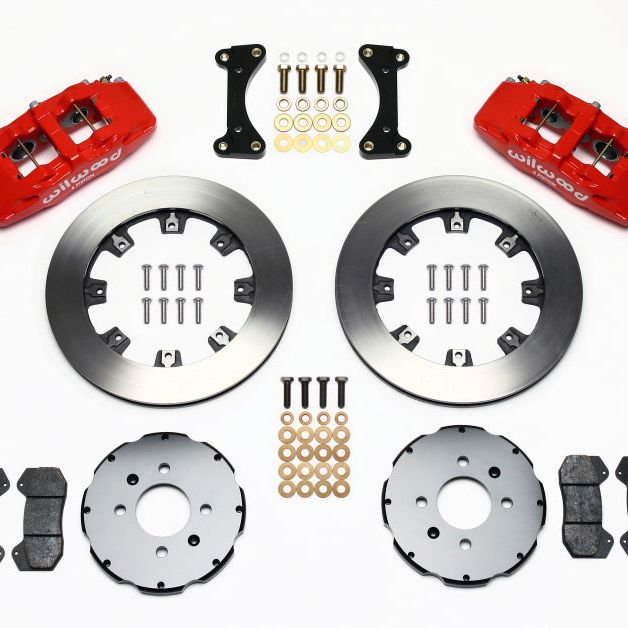 Wilwood Dynapro 6 Front Hat Kit 12.19in Red 94-01 Honda/Acura w/262mm Disc - SMINKpower Performance Parts WIL140-10735-R Wilwood