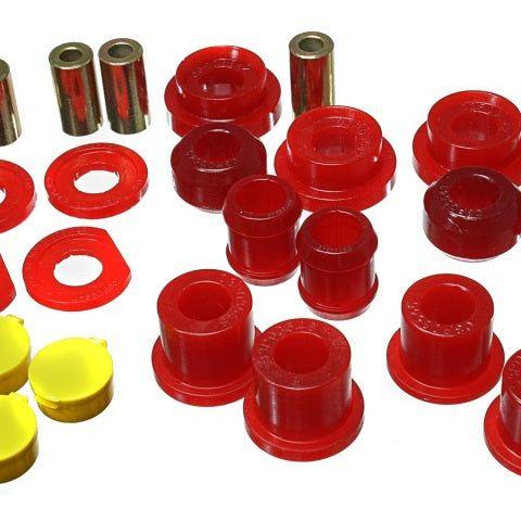 Energy Suspension 06-11 Honda Civic Red Rear Lower Trailing Arm and Lower Knuckle Bushing Set-Bushing Kits-Energy Suspension-ENG16.3123R-SMINKpower Performance Parts