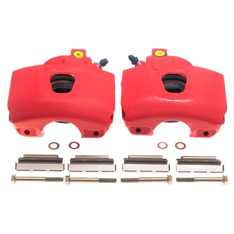 Power Stop 94-96 Ford Bronco Front Red Calipers - Pair - SMINKpower Performance Parts PSBS4390 PowerStop