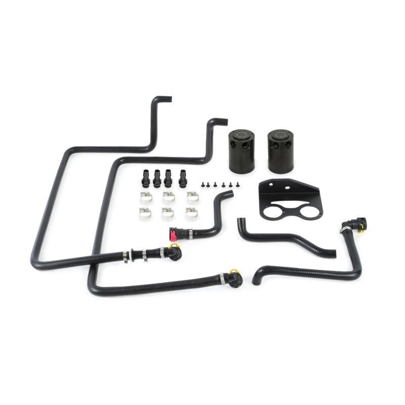 Mishimoto 15-16 Ford F-150 EcoBoost 3.5L Baffled Oil Catch Can Kit - Black-Oil Catch Cans-Mishimoto-MISMMBCC-F35T-15SBE-SMINKpower Performance Parts